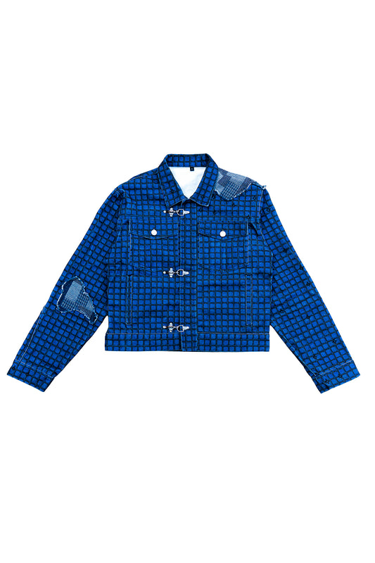 (Pre-order ) Grid Denim Jacket.