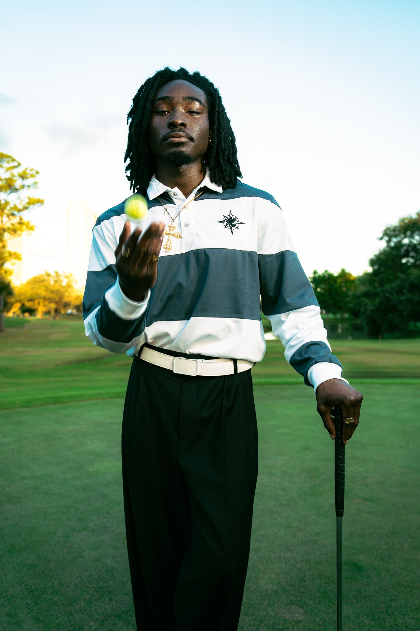 "Noum classic polo" Blue/White